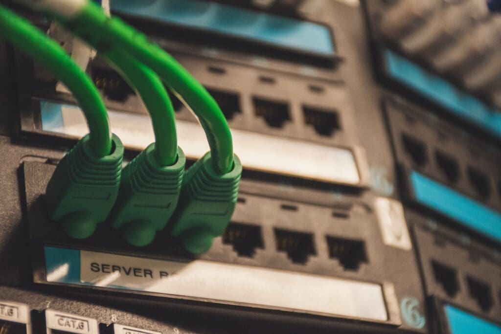 Cables connect to a computer